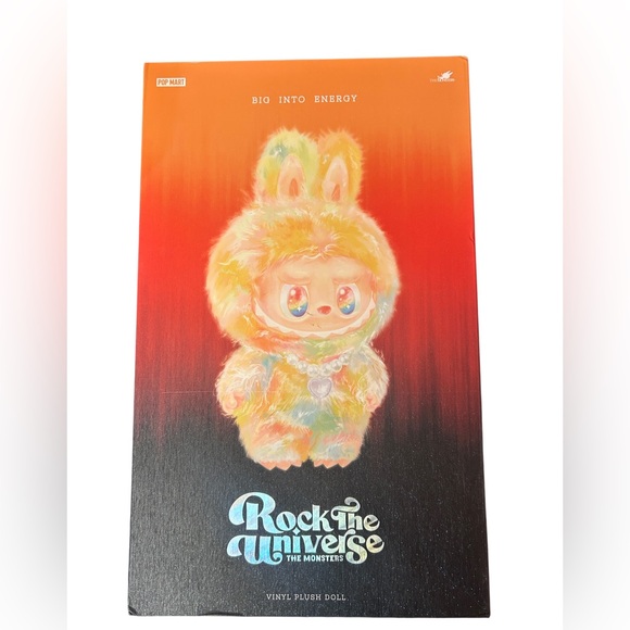 100% Authentic POPMART Labubu Big Into Energy Rock the Universe Vinyl Plush Doll - Picture 2 of 7